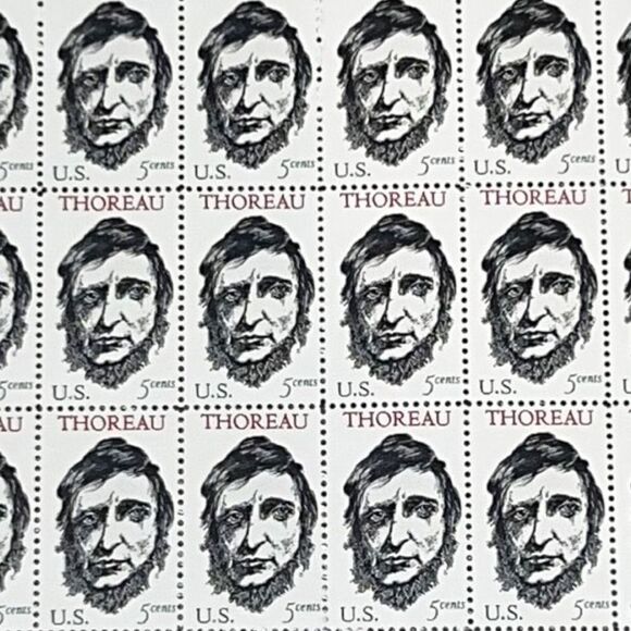 MNH 1967 Thoreau Sheet of 50 5 Cent Stamps Scott #1327 - Picture 2 of 3